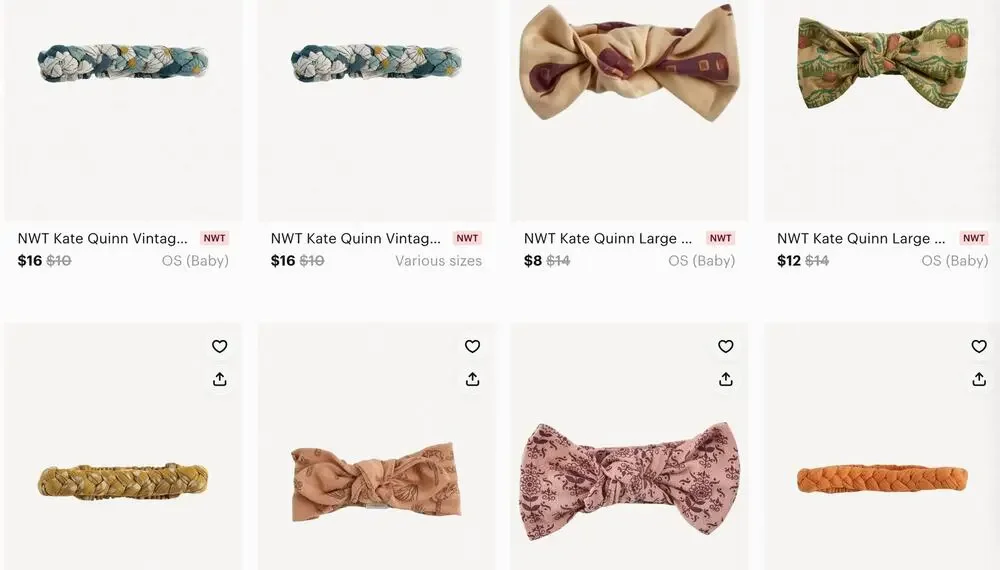 MYSTERY SURPRISE BUNDLE Kate Quinn Headband LOT Set of 4 Small S